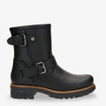 Raily Igloo botas de piel con forro interior de pelo natural. negro