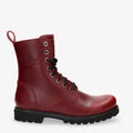 Frisia botas de piel con forro interior de piel. rojo