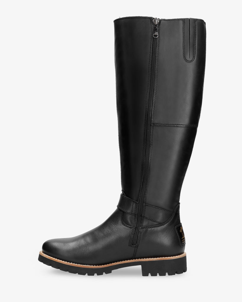 Amberes Igloo Trav botas de piel con forro interior de pelo natural. negro