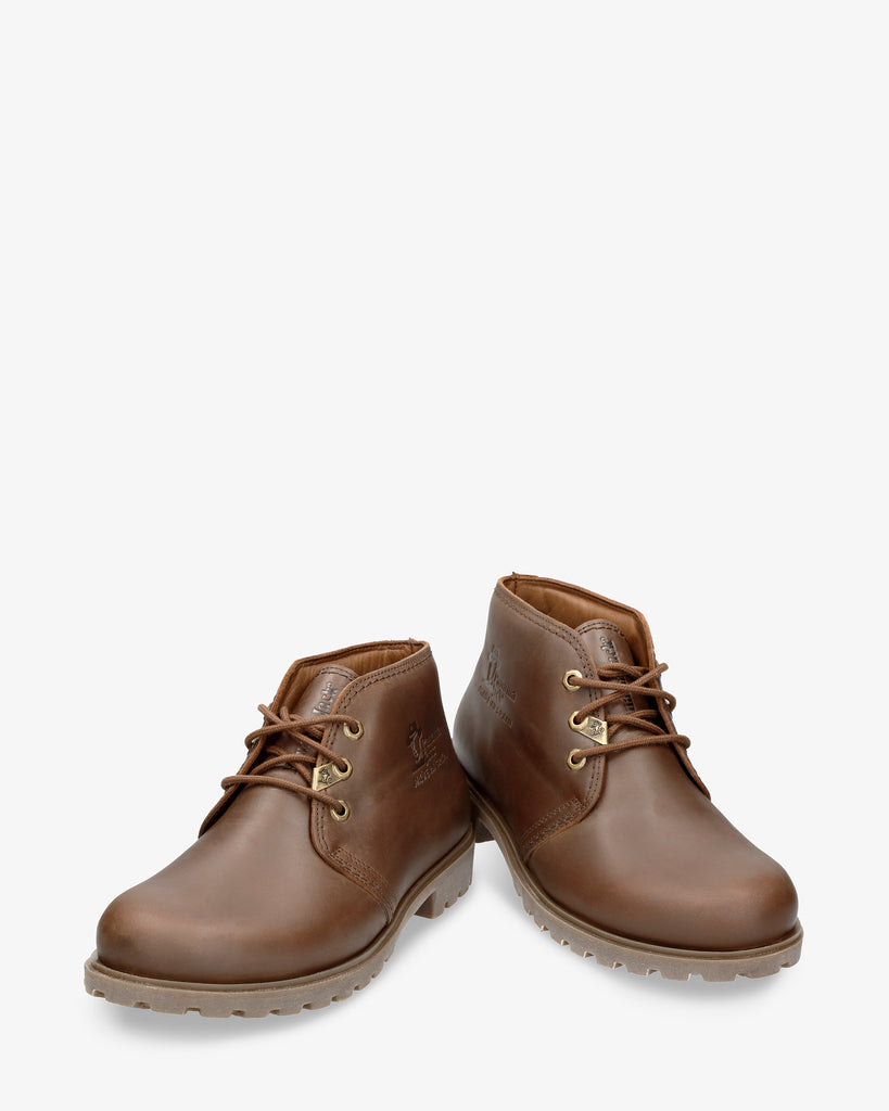 Bota Panama botines de piel con forro interior de piel. cuero
