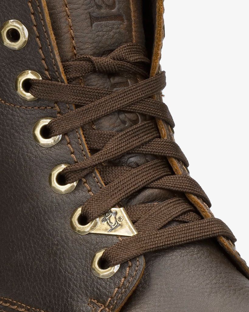 Cody botas de piel con forro interior de pelo. castaño