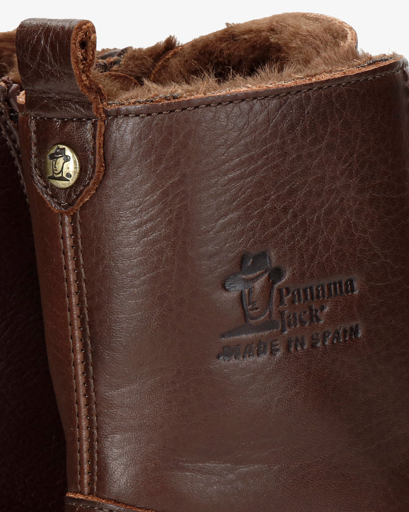 Fara Trav botas de piel con forro interior de pelo. marron