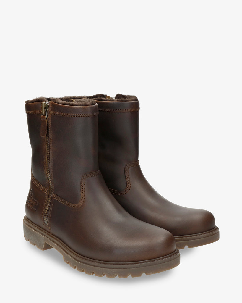 Faruk botas de piel con forro interior de pelo. vison