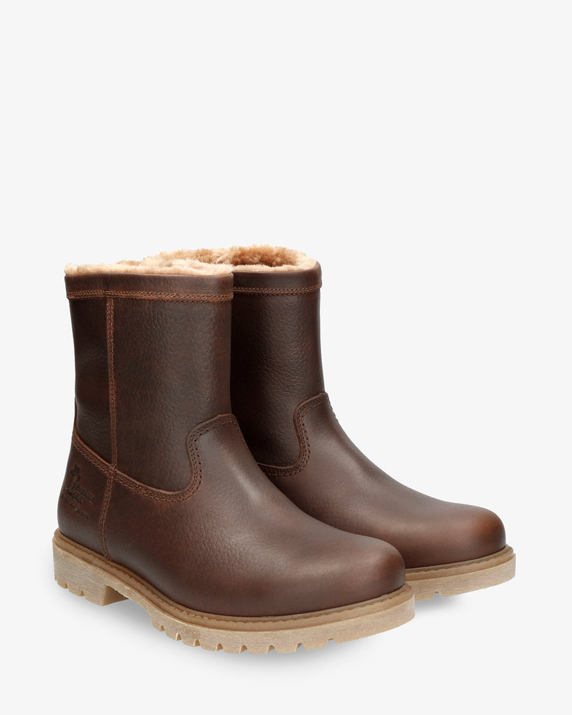 Fedro botas de piel con forro interior de pelo. cuero