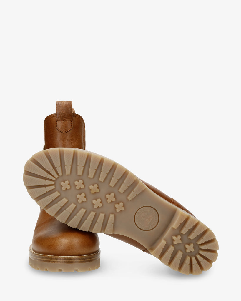 Francesca Igloo botas de piel con forro interior de pelo natural. cuero