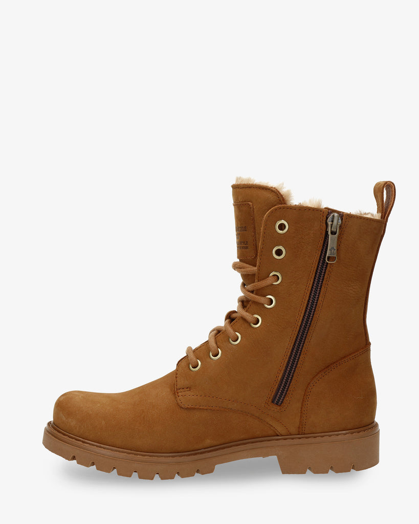 Frisia botas de piel con forro interior de pelo. cuero