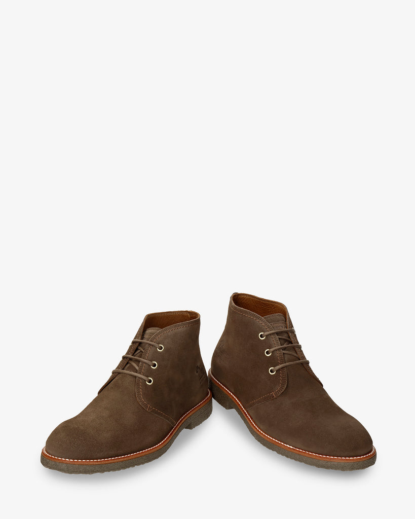 Gael botín de piel con forro interior de piel. humo