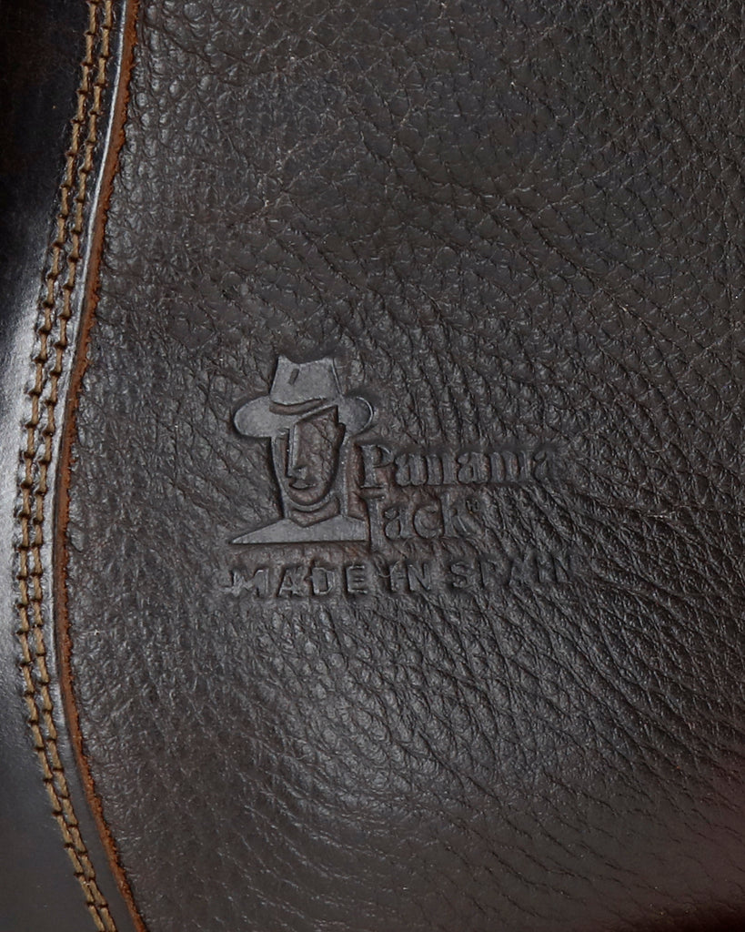 Gareth Igloo botín de piel con forro interior de pelo natural. castaño