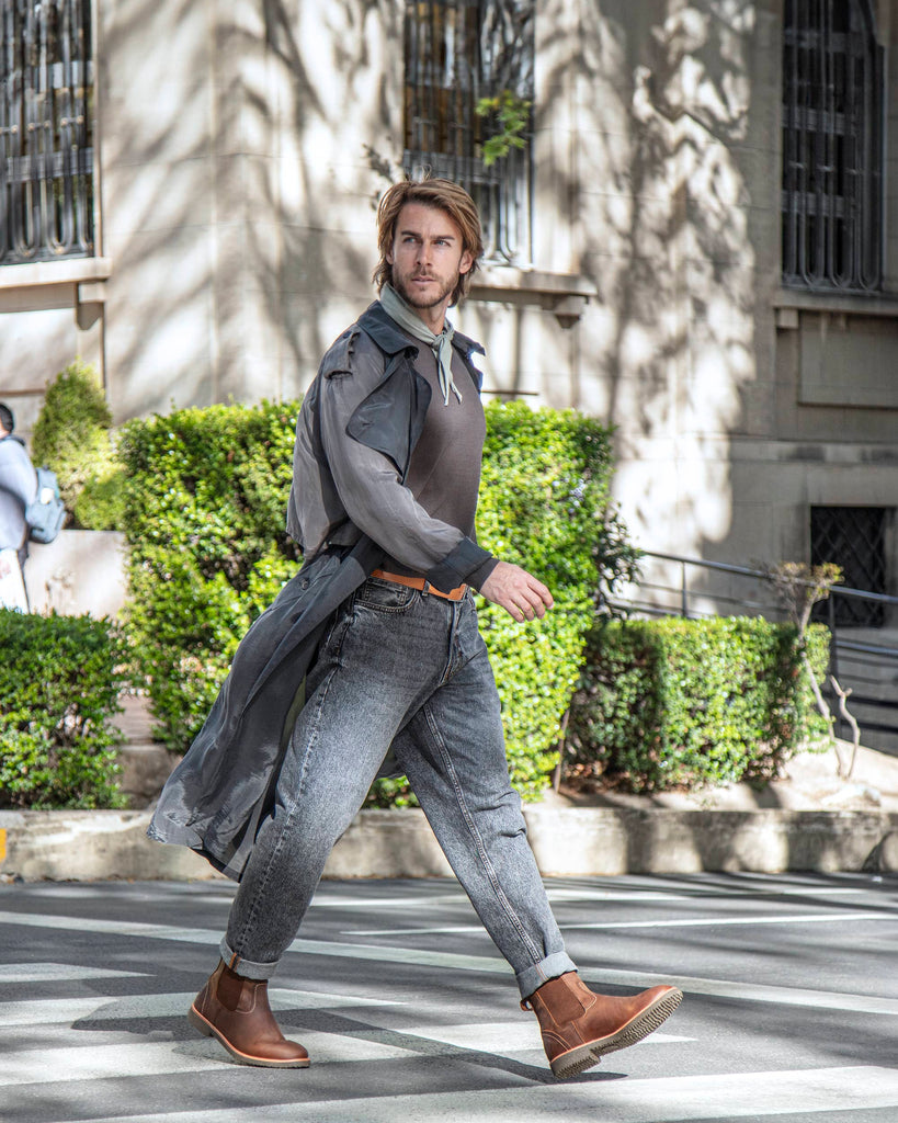 Garnock Igloo botines de piel con forro interior de pelo natural. cuero