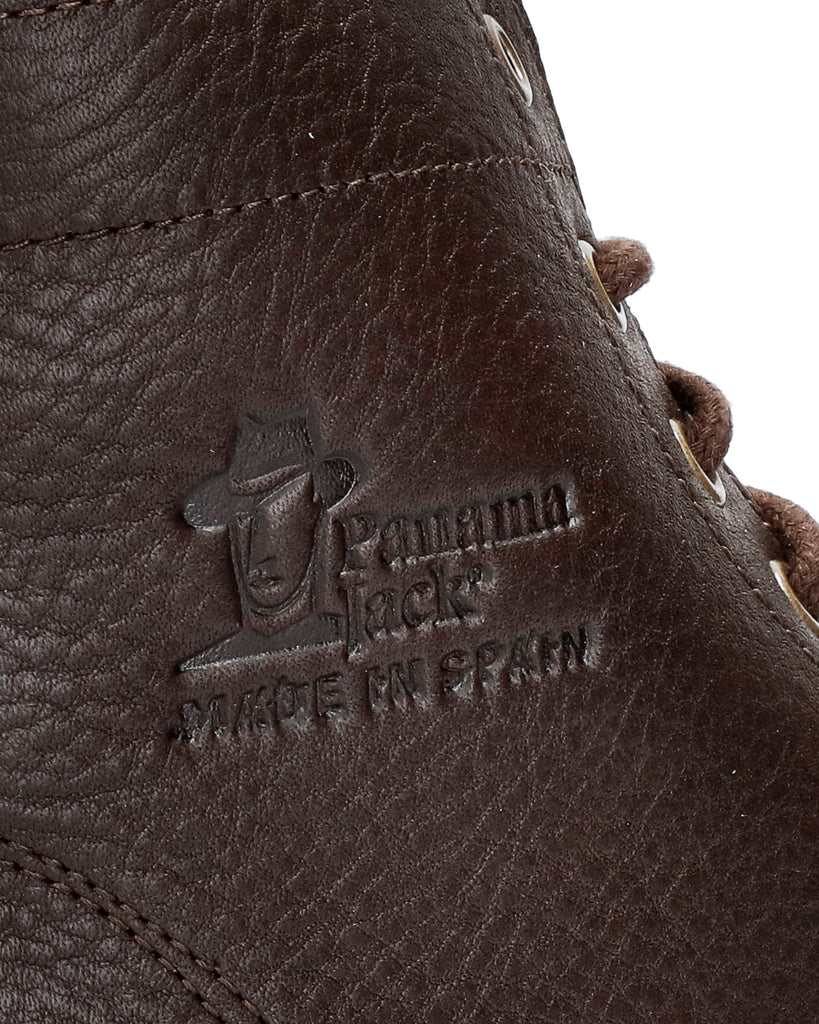 Glasgow Igloo botines de piel con forro interior de pelo natural. marron