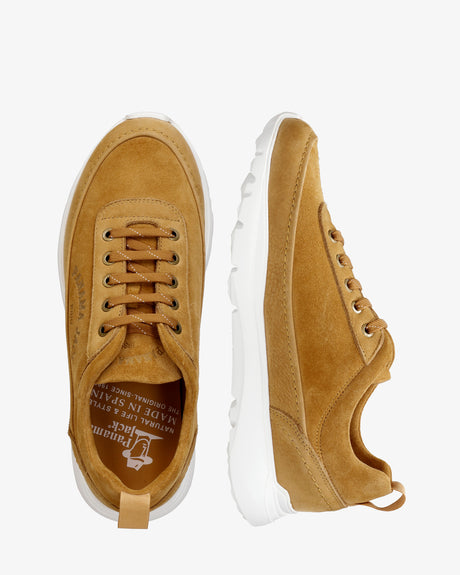 Jensen sneakers de piel con forro interior de piel. ocre