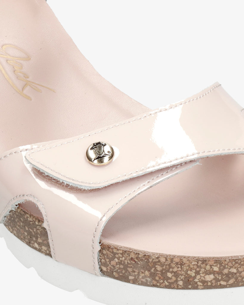 Julia sandalias de piel con forro interior de piel. rosa