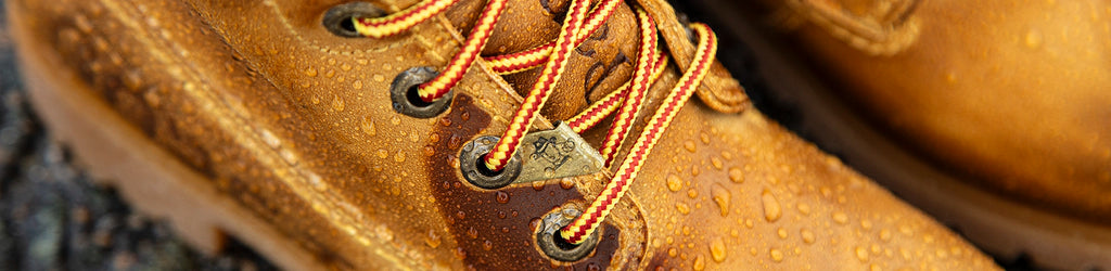 Detalle gotas en Bota vintage Gore-Tex de Panama Jack