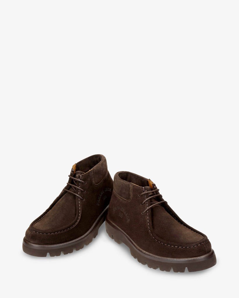 Lucca botín de piel con forro interior de piel. marron