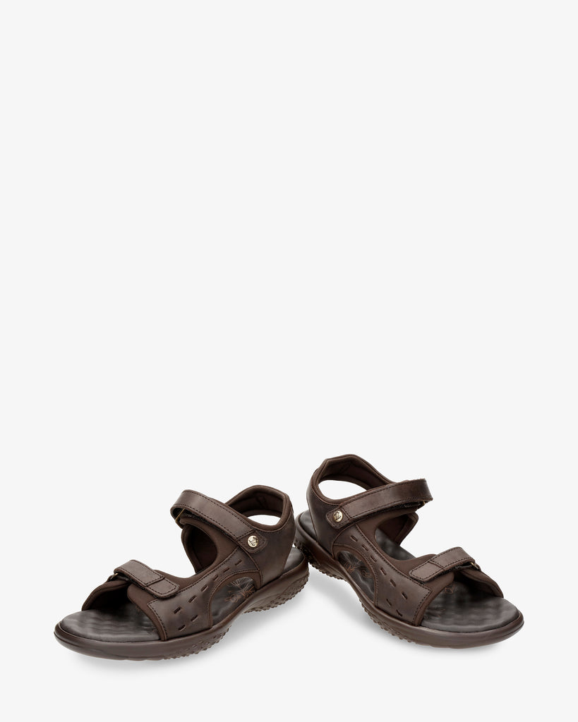 Nilo Basics sandalias de piel con forro interior de lycra. marron