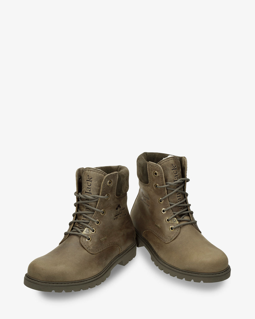 Panama 03 Gtx Wool botas de piel con forro interior de gore-tex® y lana. kaki