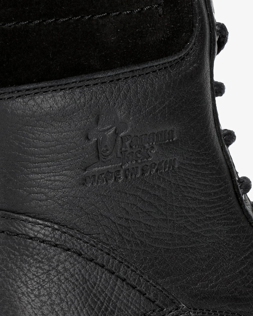 Phoebe botas de piel con forro interior de pelo. negro