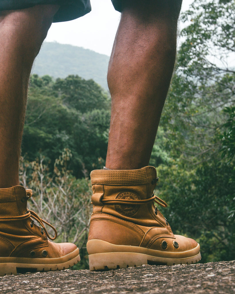 Route Boot Reporter botas de piel con forro interior de tejido. vintage