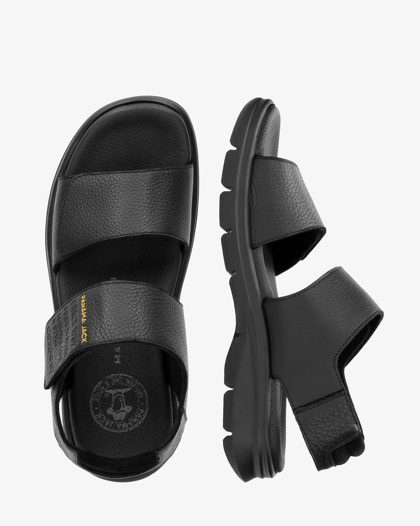 Rusell sandalias de piel con forro interior de piel. negro