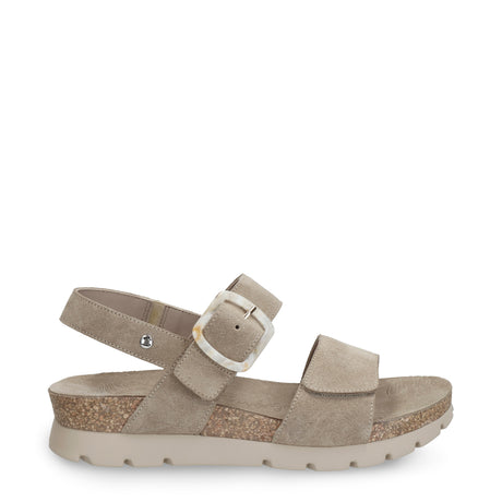 Sara sandalias de piel con forro interior de piel. taupe