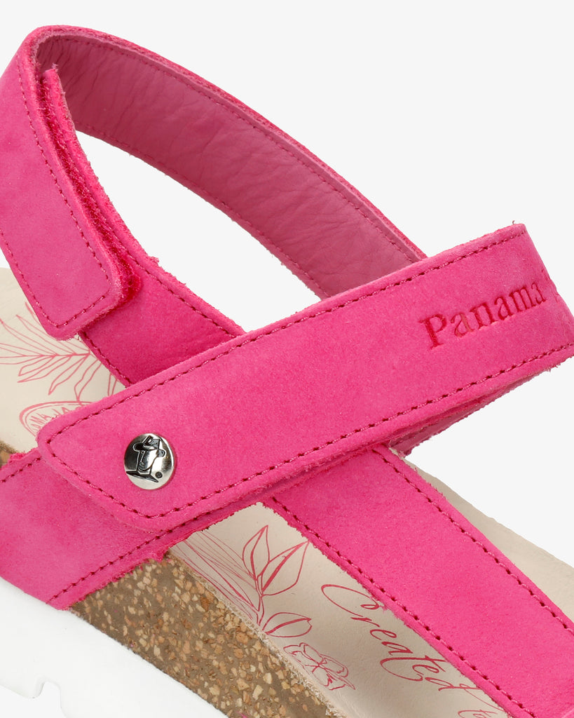 Selma sandalias de piel con forro interior de piel. fucsia
