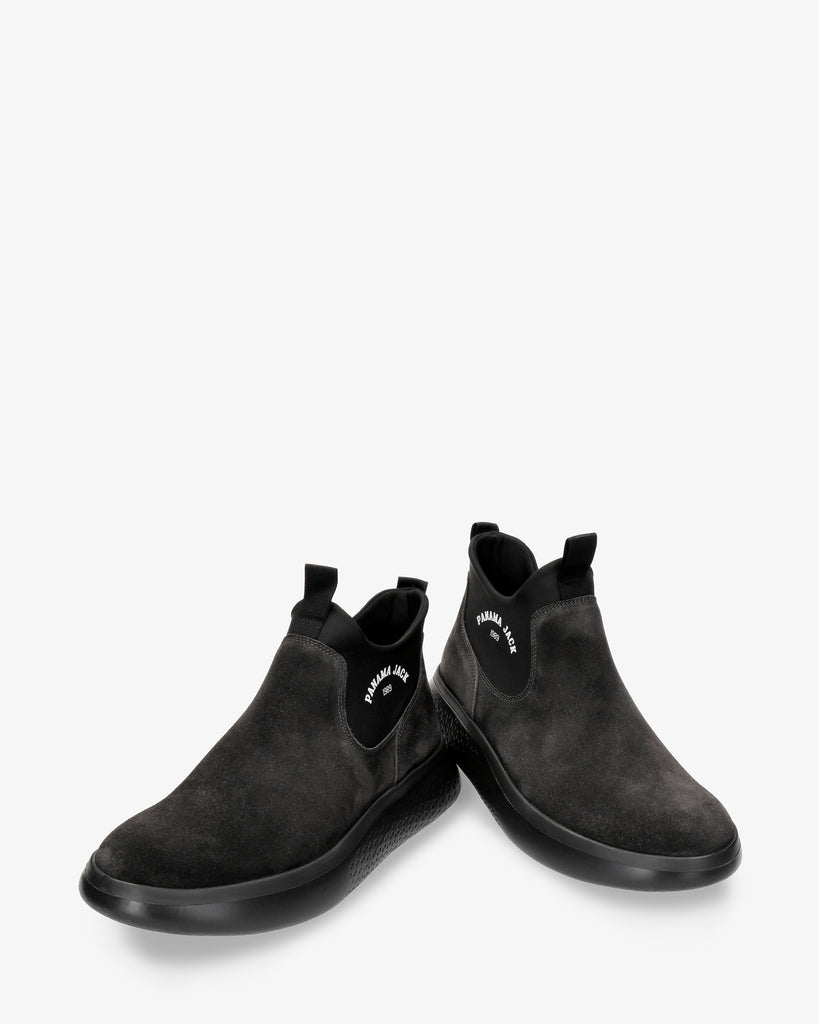 Yairo botín de piel con forro interior de lycra. gris